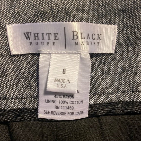 White House Black Market Flat Front Bermuda Linen Blend Shorts Sz 8 Ribbon Belt - Picture 4 of 7